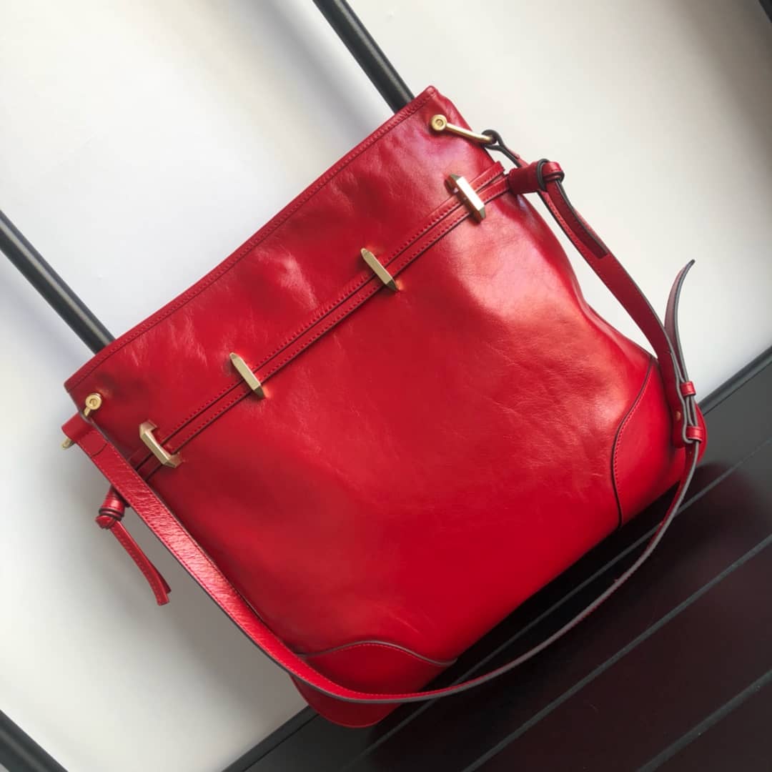 Gucci 1955 Horsebit Messenger Bag Replica Red 602089