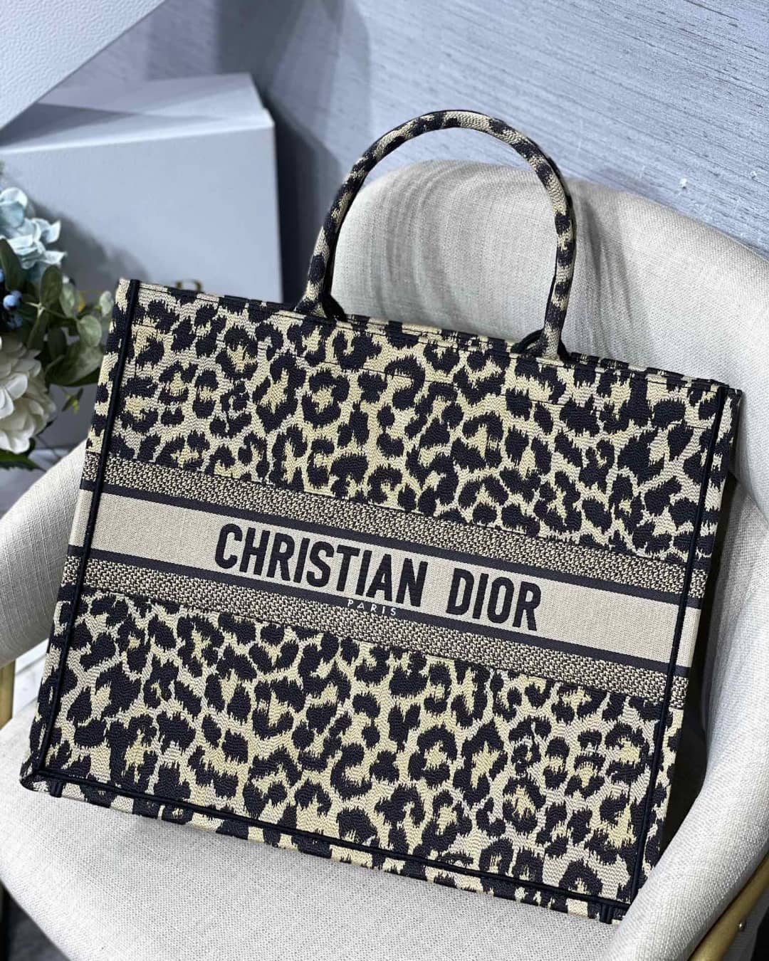 Christian Dior Tote Bag Dupe CD Book Embroidery