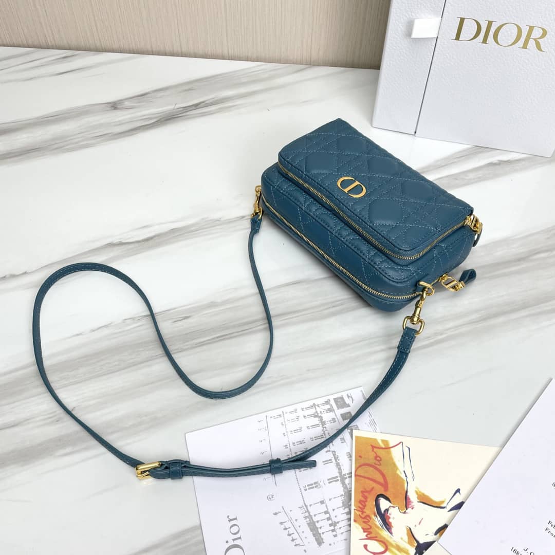 Christian Dior Caro Double Calfskin Pouch