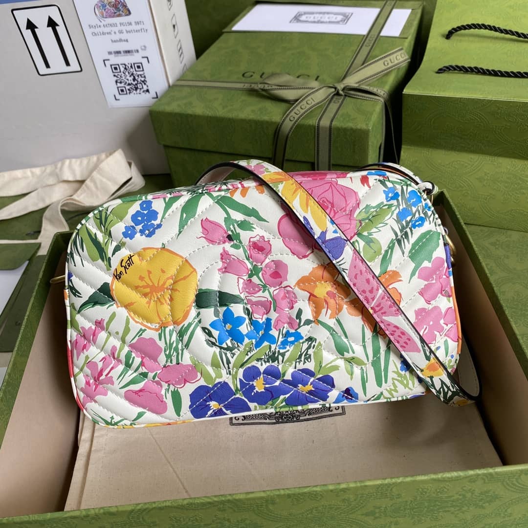 Gucci Marmont GG Small Matelassé Shoulder Bag Replica 447632