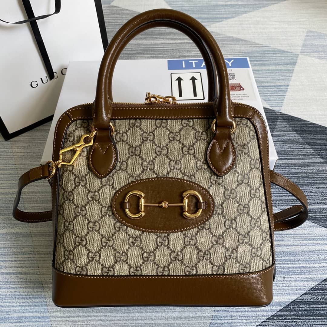 Gucci 1955 Horsebit Polkadot Handle Bag Replica 621220