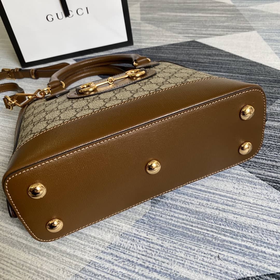 Gucci 1955 Horsebit Polkadot Handle Bag Replica 621220