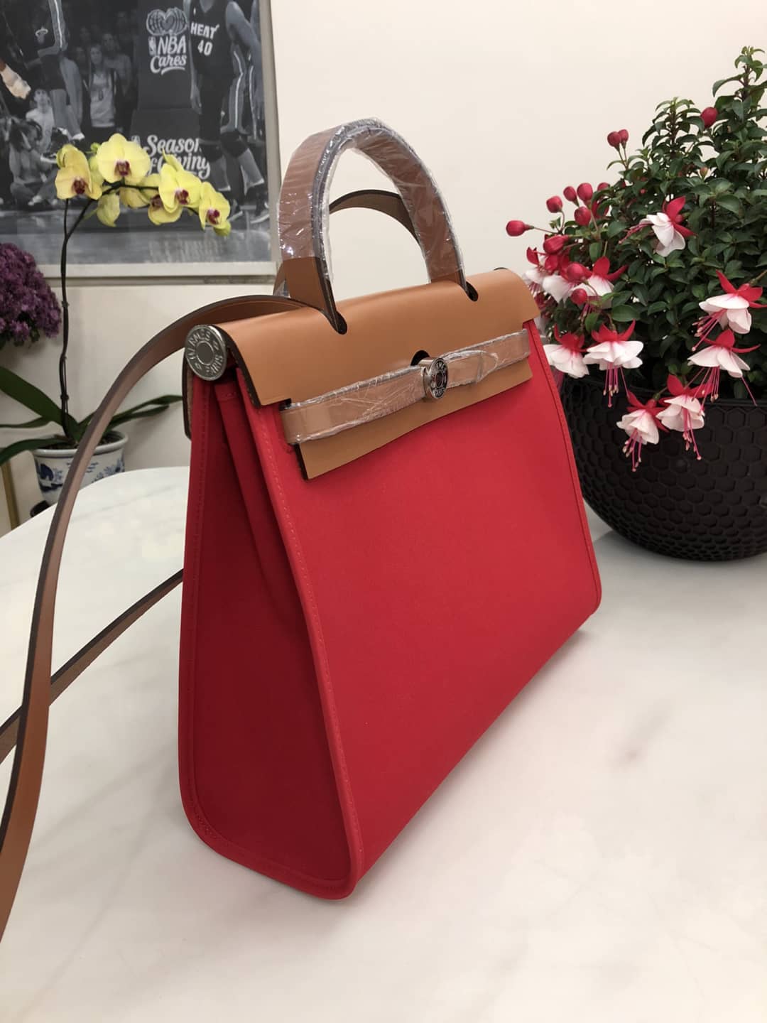 Hermes Bag Replica 31 Canvas Leather  HerBag