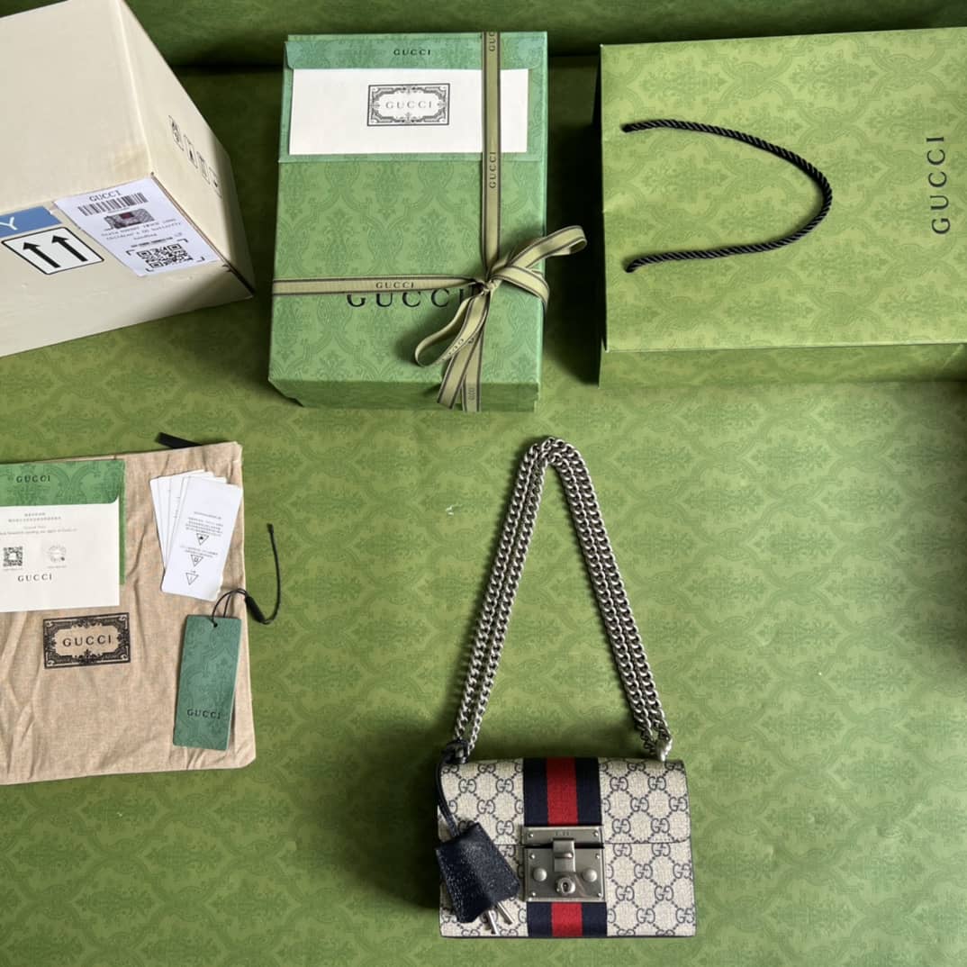 Gucci Crossbody Dupe Padlock Small GG Chain 409487