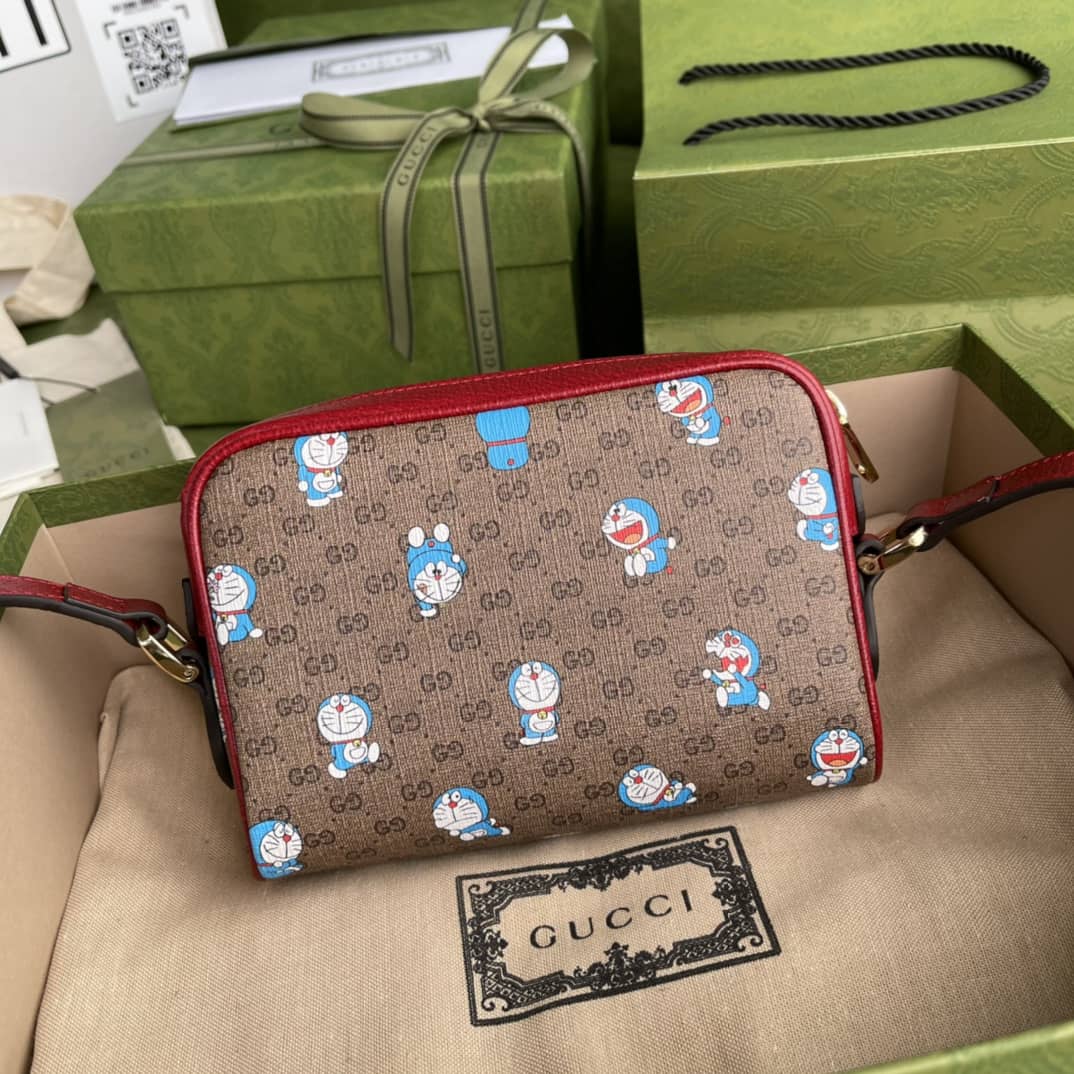 Gucci Doraemon GG Supreme Mini Shoulder Bag Replica 647784