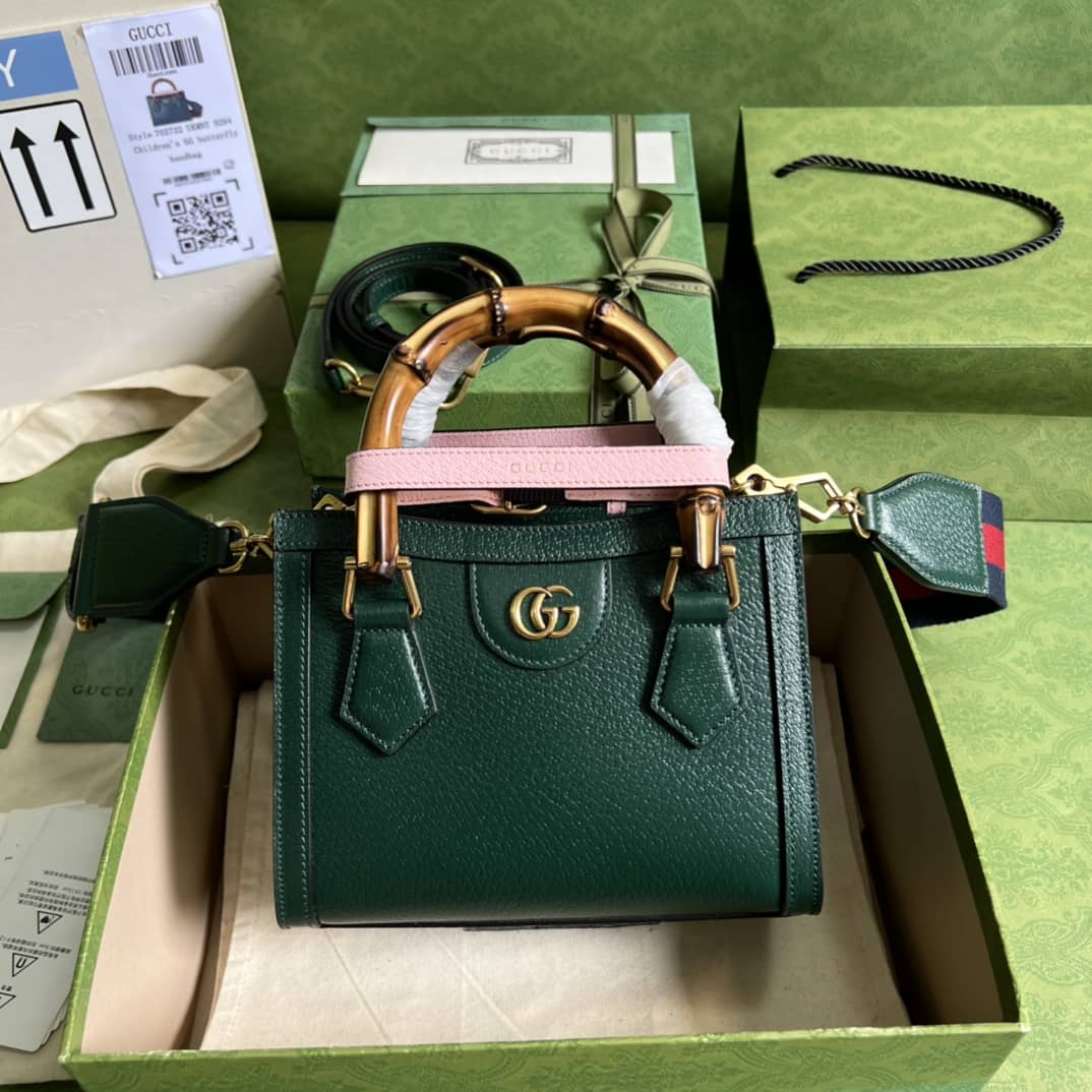 Gucci Diana Mini Tote Green 702732 Replica Bag