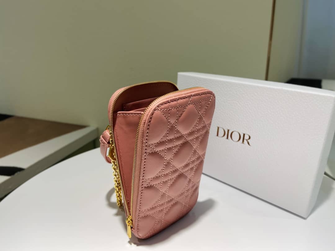 Lady Dior Dupe Lambskin 18CM Phone Holder