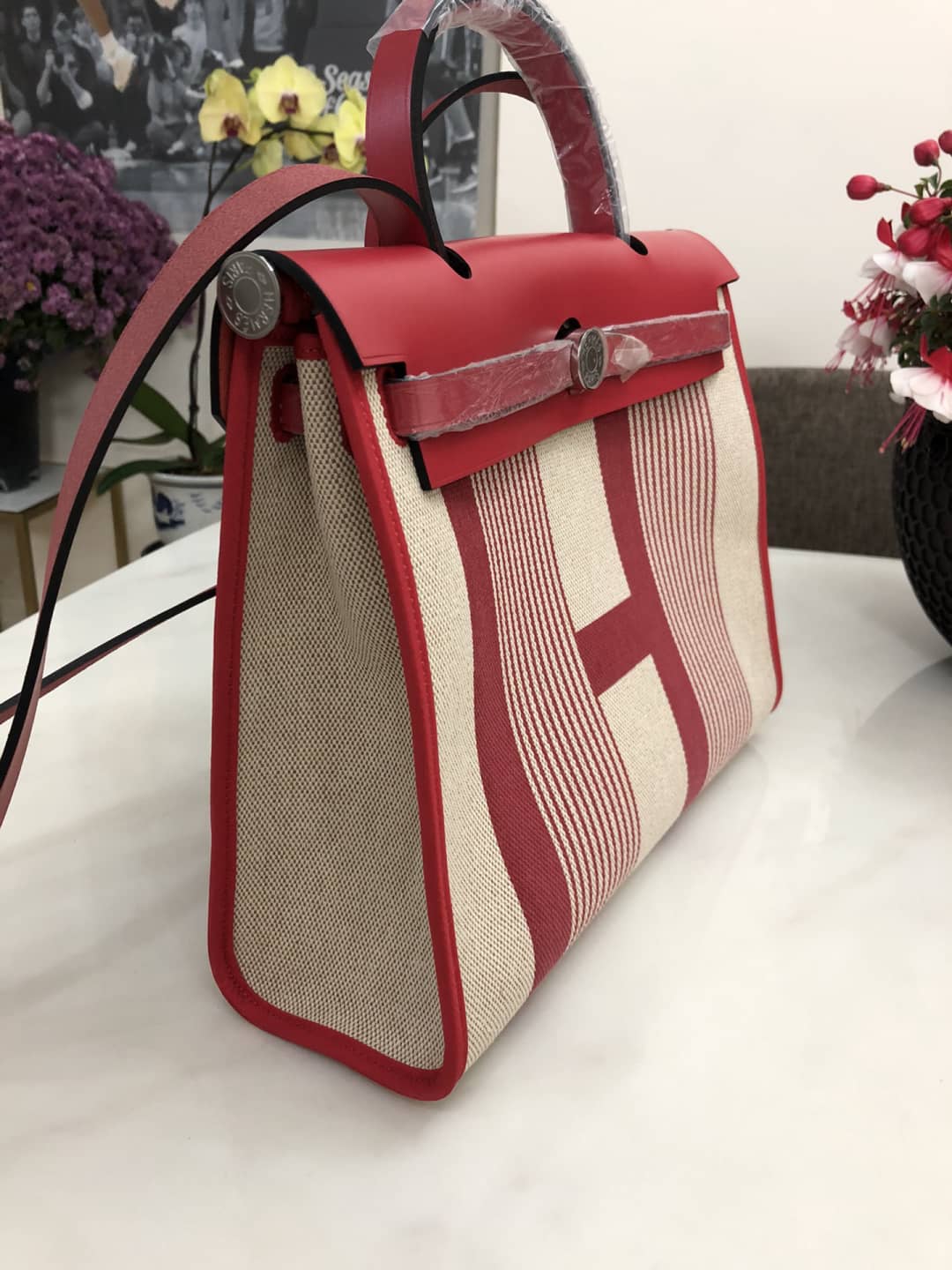 Replica Hermes Birkin Bag 31 Canvas Leather HerBag