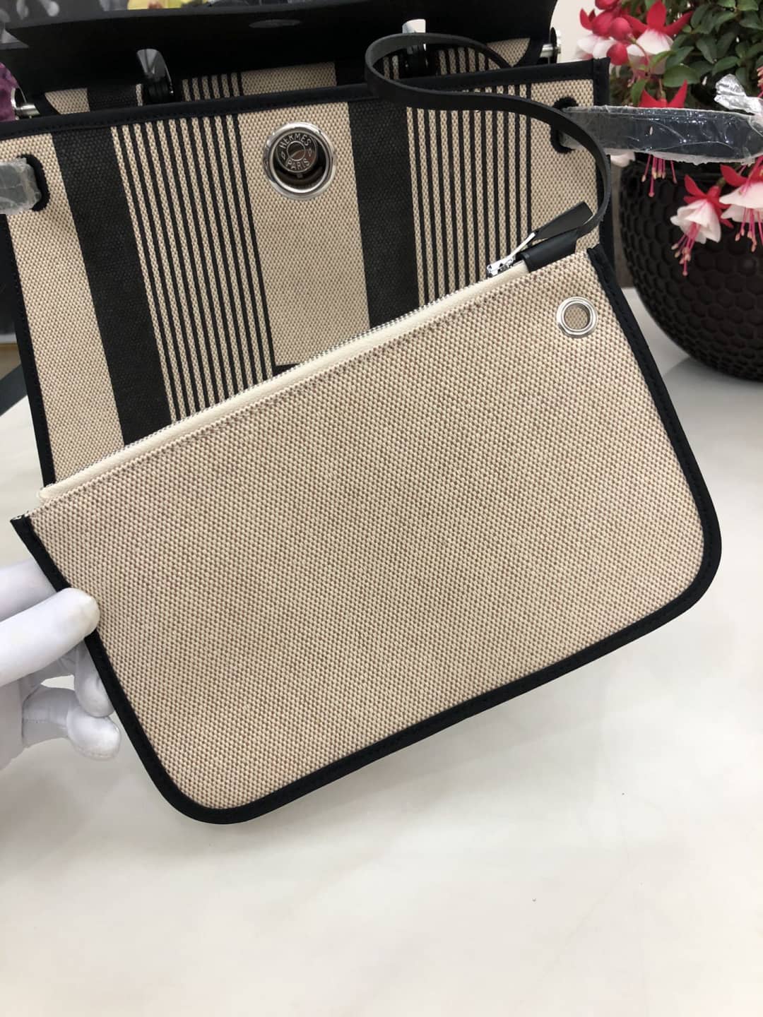 Replica Hermes Birkin Bag 31 Canvas Leather HerBag