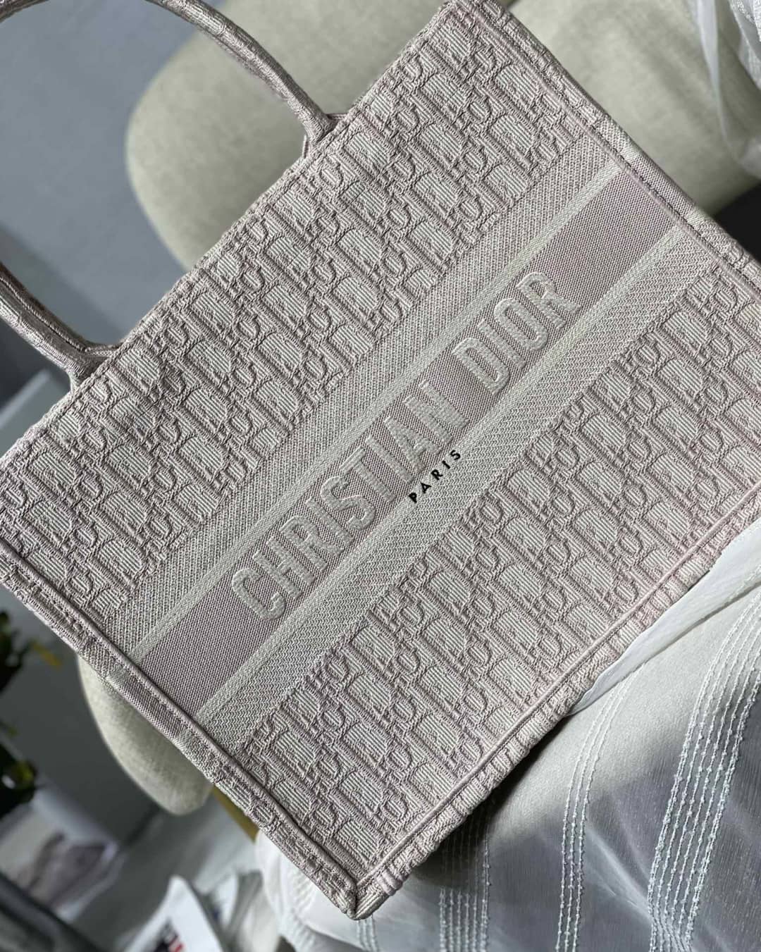 Christian Dior CD Book Embroidery Replica Tote