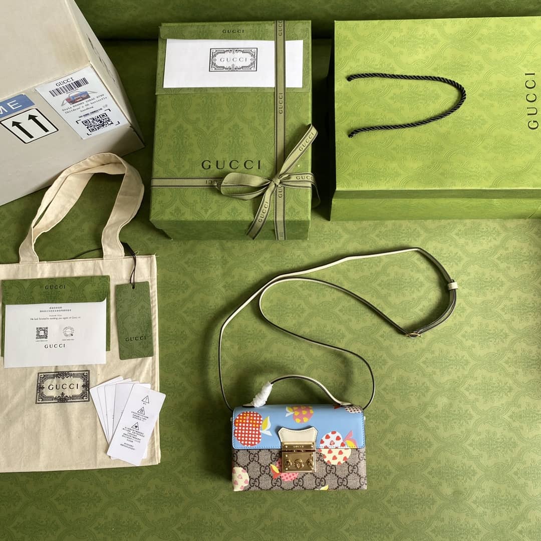 Gucci Padlock GG Supreme Canvas Top Handle Mini Bag Replica 652683