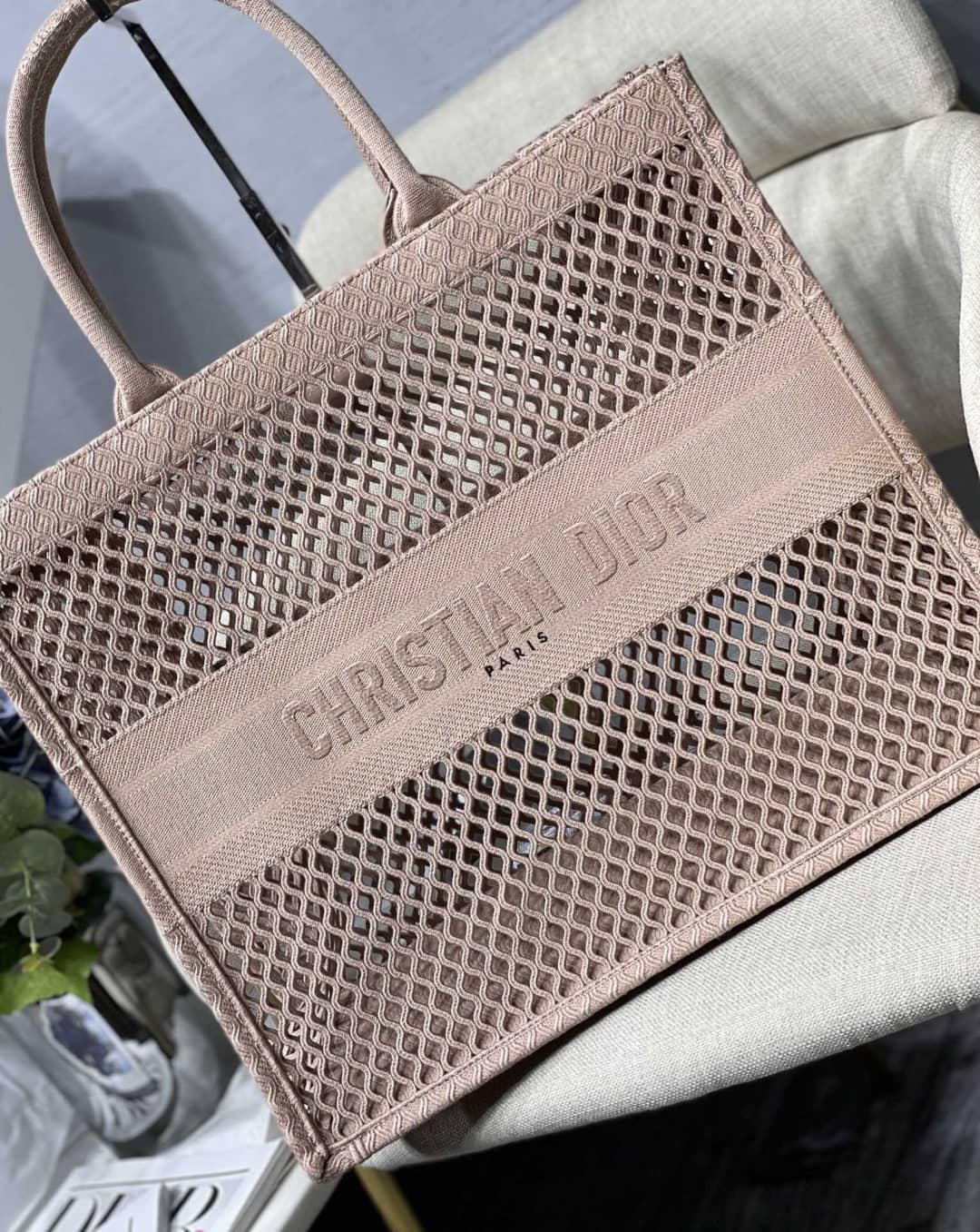 Christian Dior Mesh Book Tote Bag Dupe