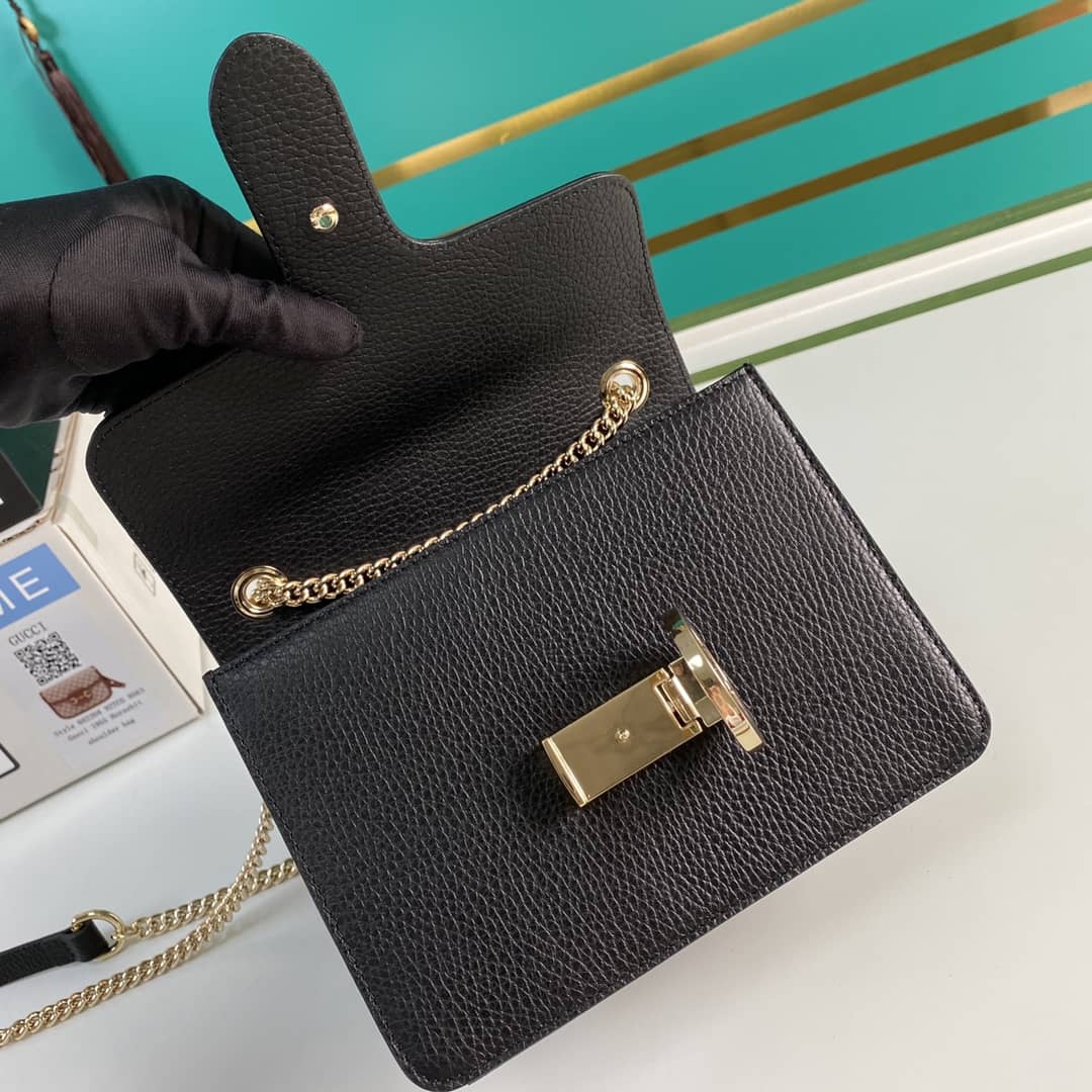 Gucci Interlocking Leather Chain Crossbody Bag Replica 510304