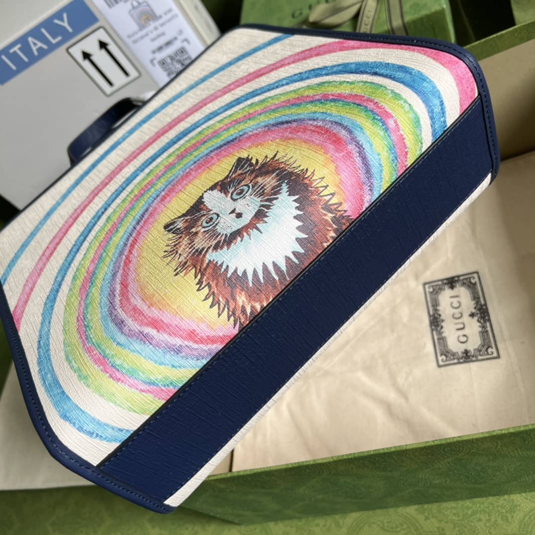 Gucci Children Cat Rainbow Print 605614 Replica Tote Bag