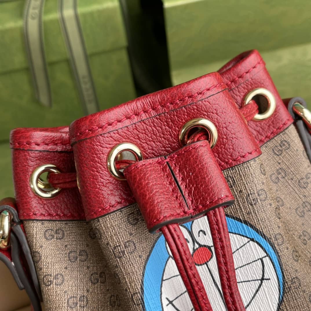 Gucci Doraemon X Gucci Mini Bucket Bag Replica 647801