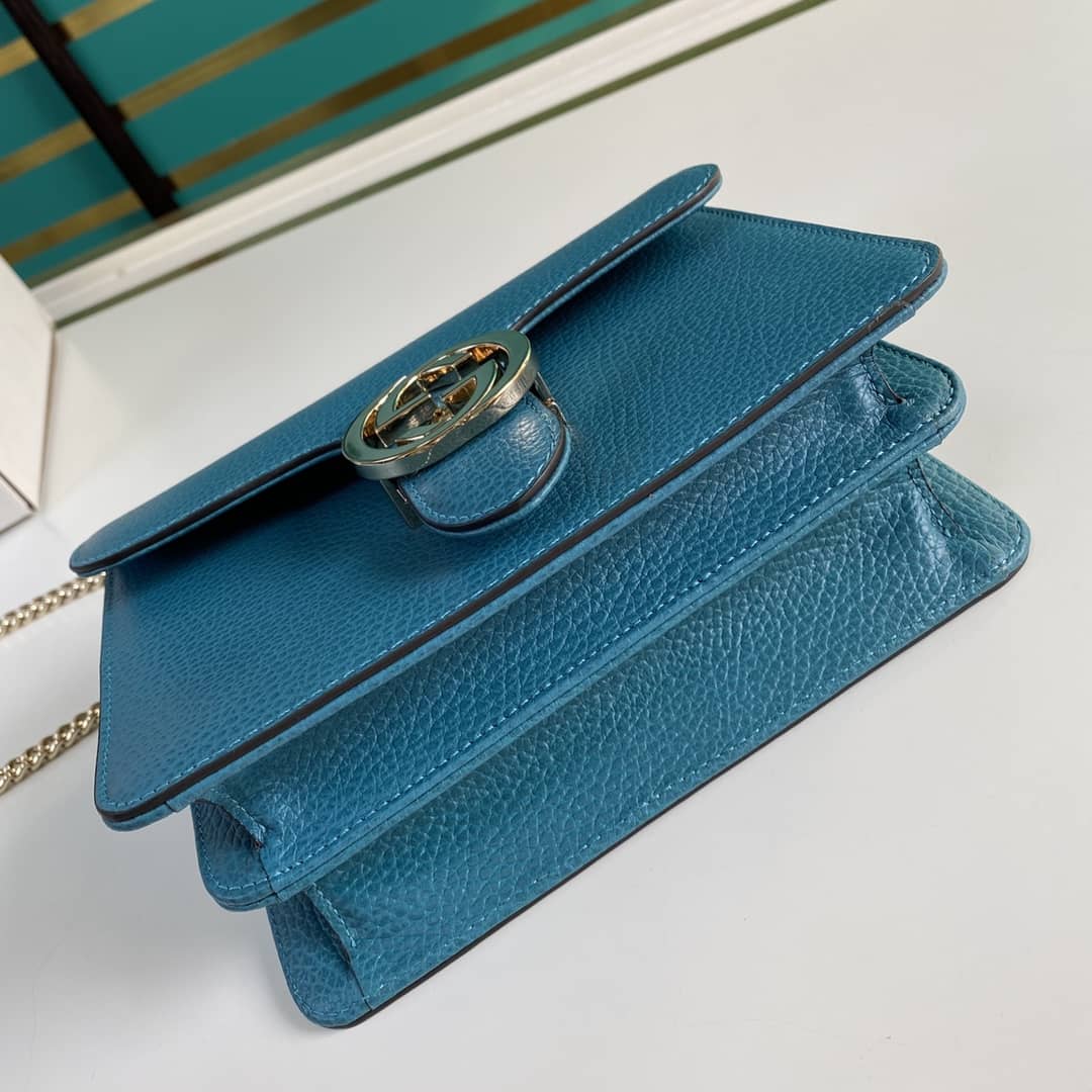 Gucci Interlocking Leather Chain Crossbody Bag Replica 510304
