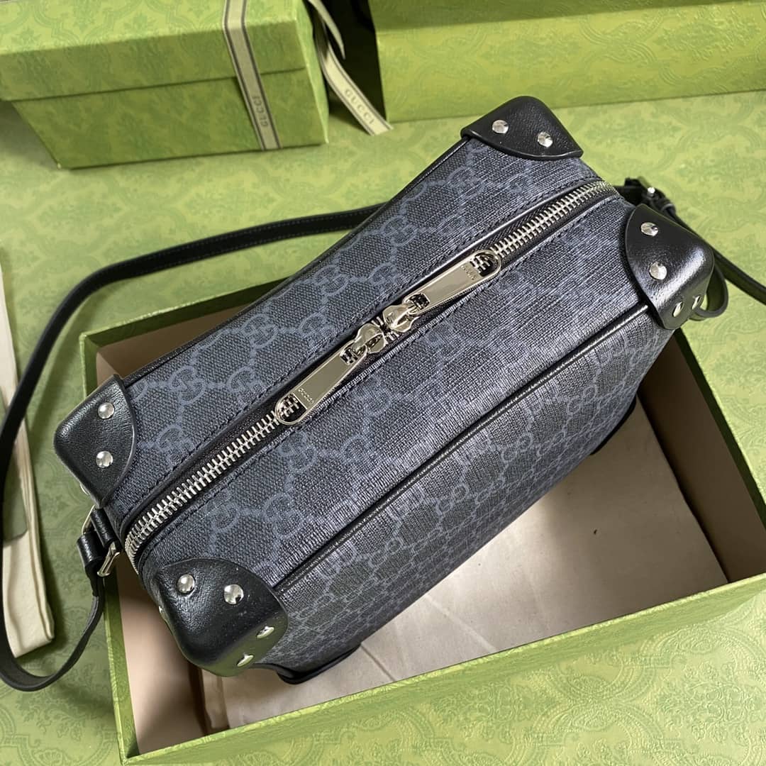 Gucci Supreme GG Leather Square Shoulder Bag Replica 626363