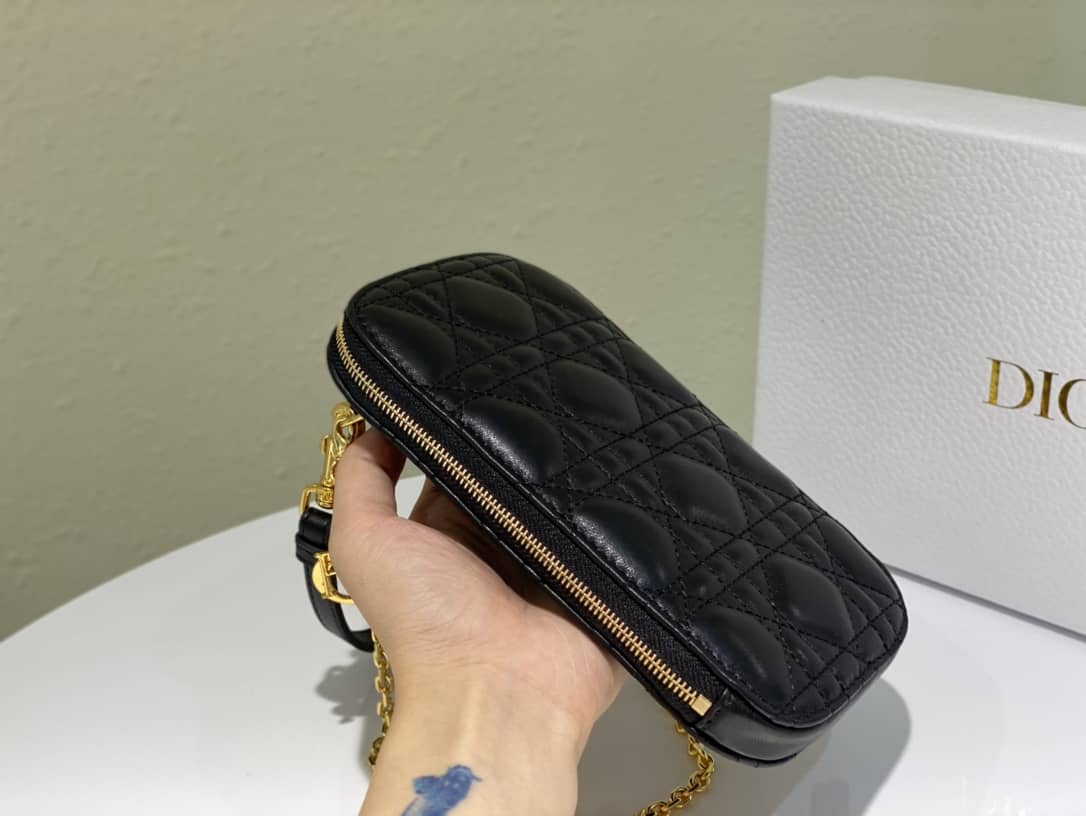 Lady Dior Dupe Lambskin 18CM Phone Holder