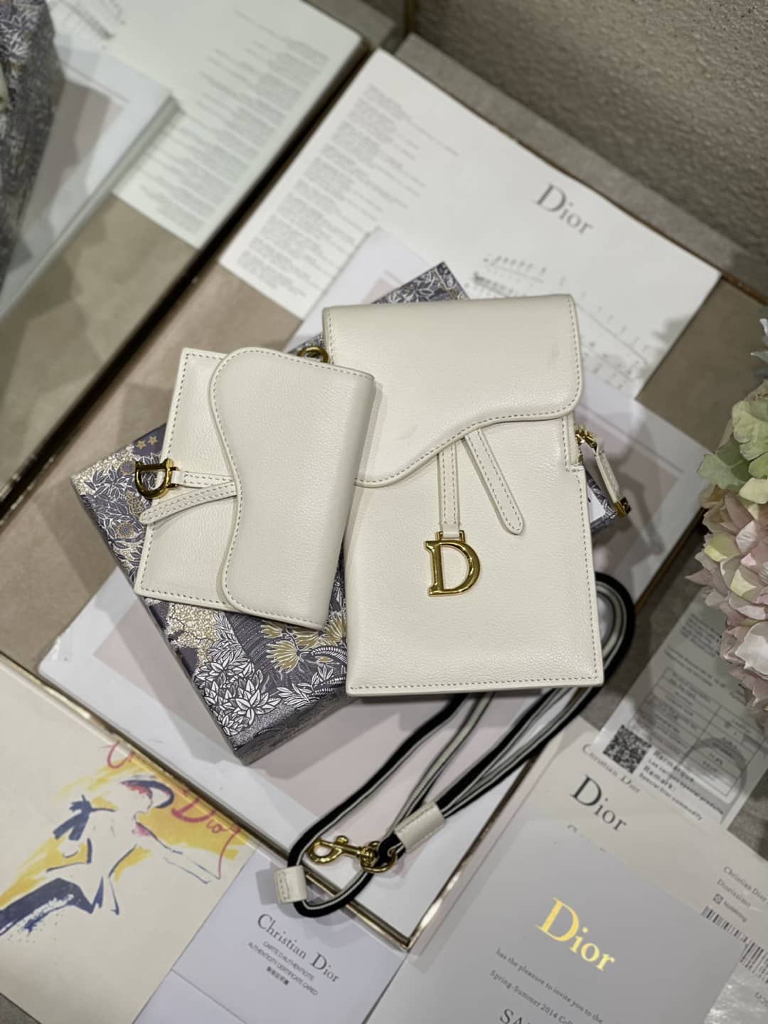 Dior Saddle Bag Dupe Vertical Pouch