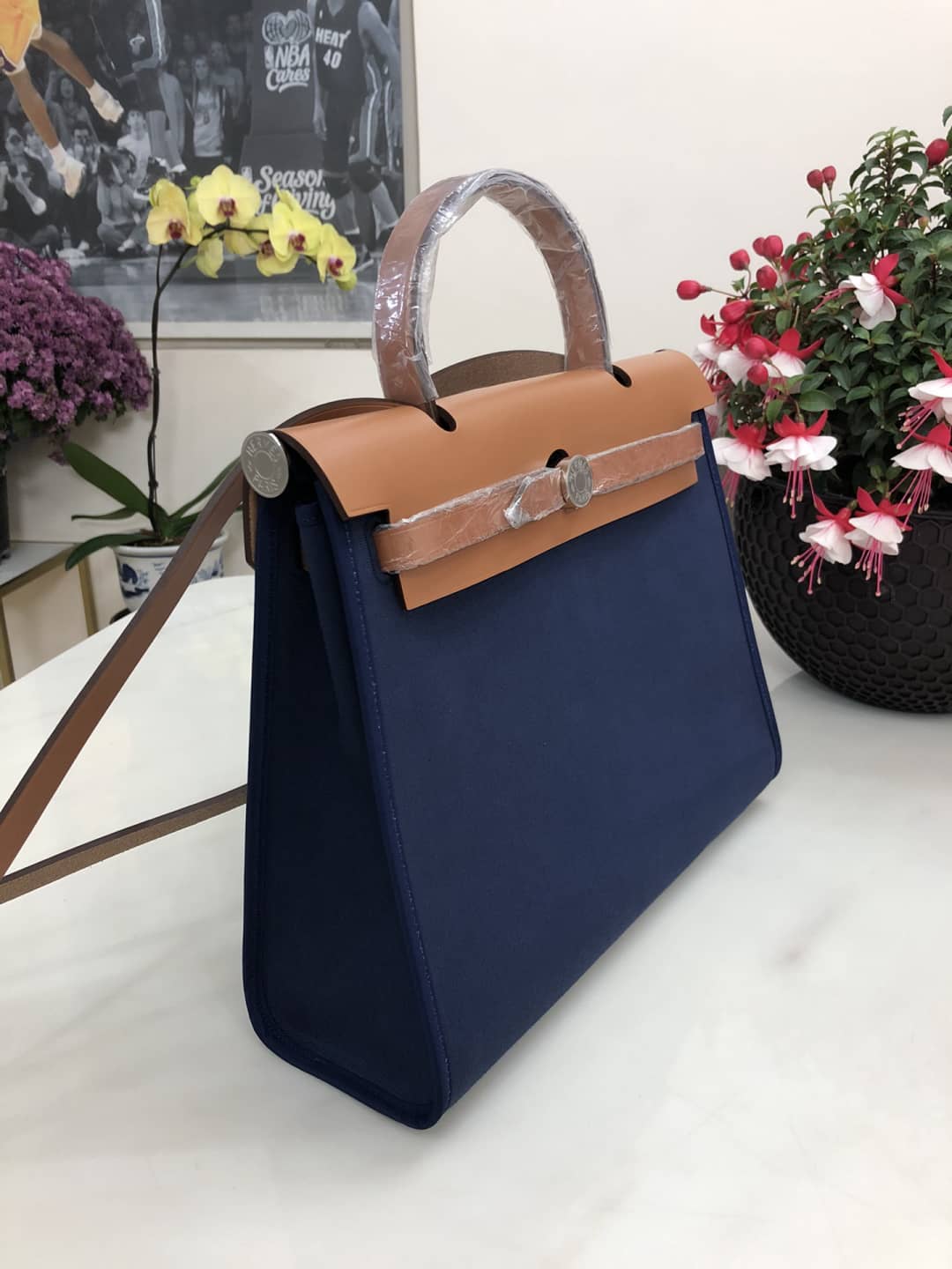 Hermes Bag Replica 31 Canvas Leather HerBag