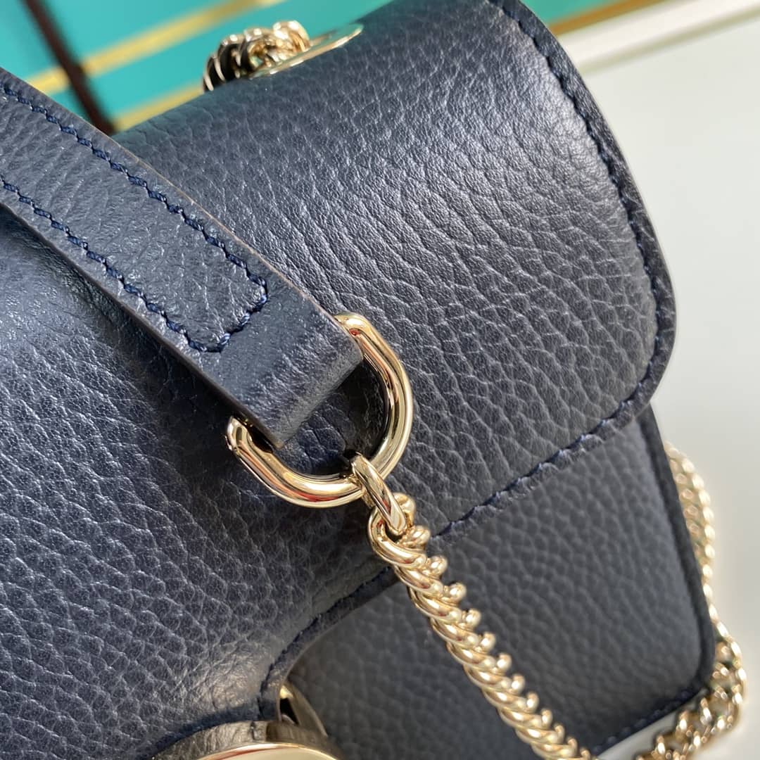 Gucci Interlocking Leather Chain Crossbody Bag Replica 510304