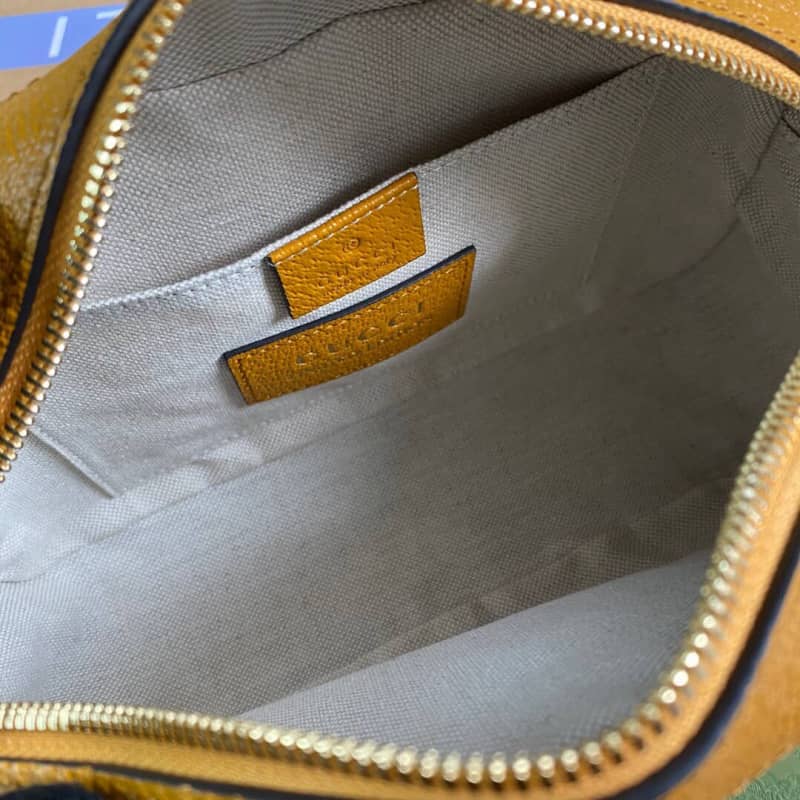 Gucci Supreme Canvas Camera Bag Replica Yellow 574886