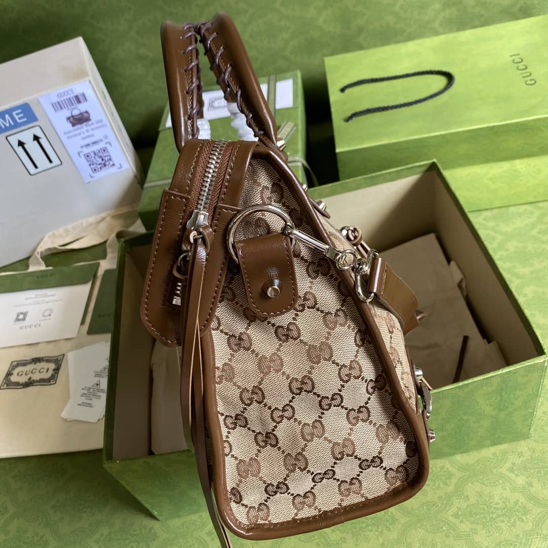 Gucci x Balenciaga GG Canvas City Bag Replica 658597