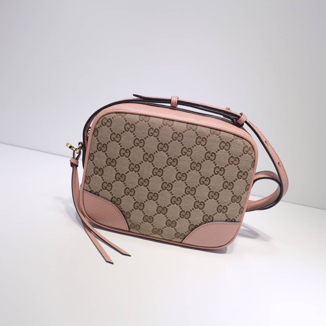 Gucci GG Canvas Messenger Bag Replica Pink 449172