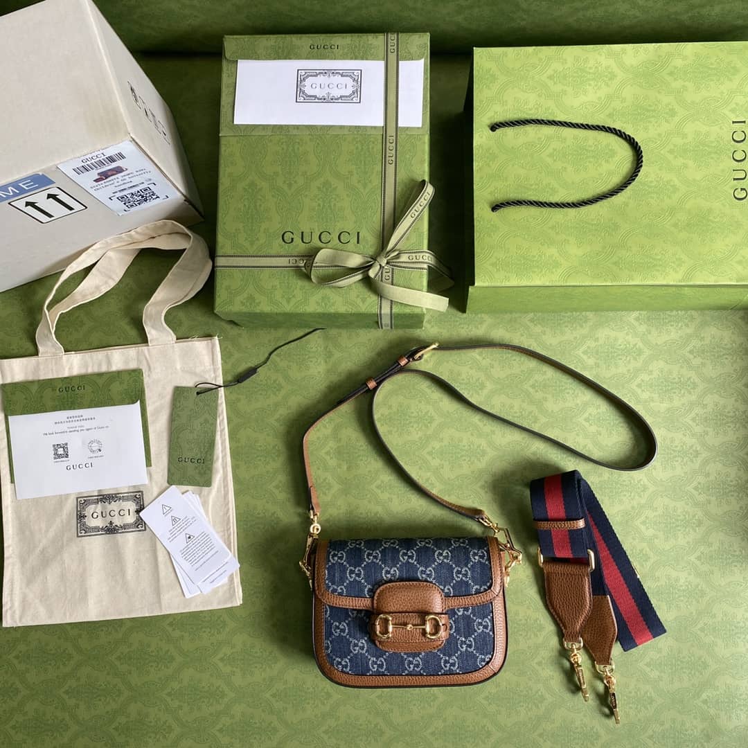 Gucci 1955 Horsebit Supreme GG Canvas Mini Shoulder Bag Replica 658574
