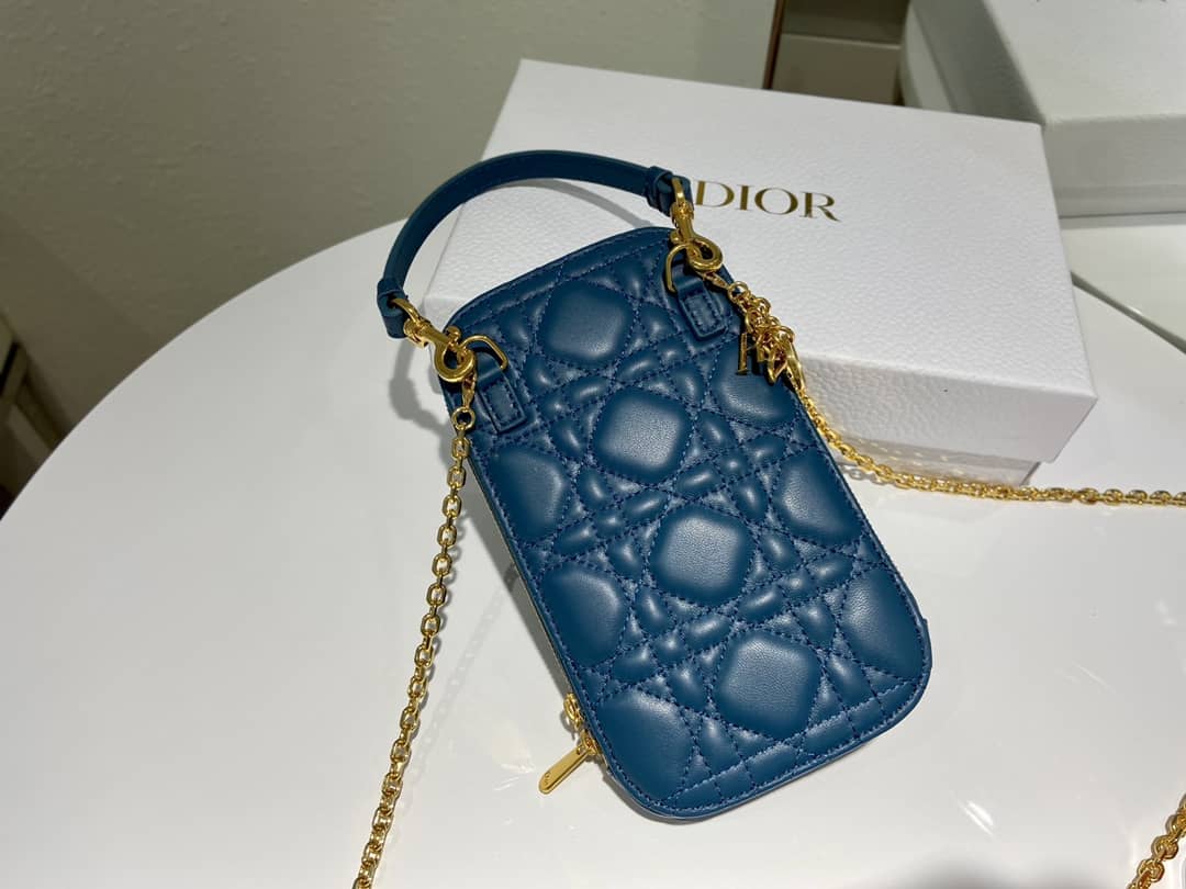 Lady Dior Dupe Lambskin 18CM Phone Holder