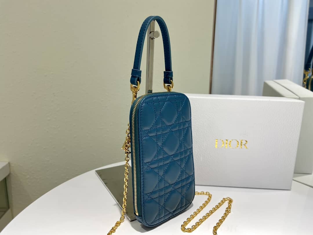 Lady Dior Dupe Lambskin 18CM Phone Holder