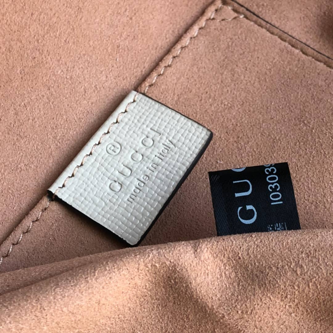 Gucci 1955 Horsebit Shoulder Bucket Bag Replica White 602118