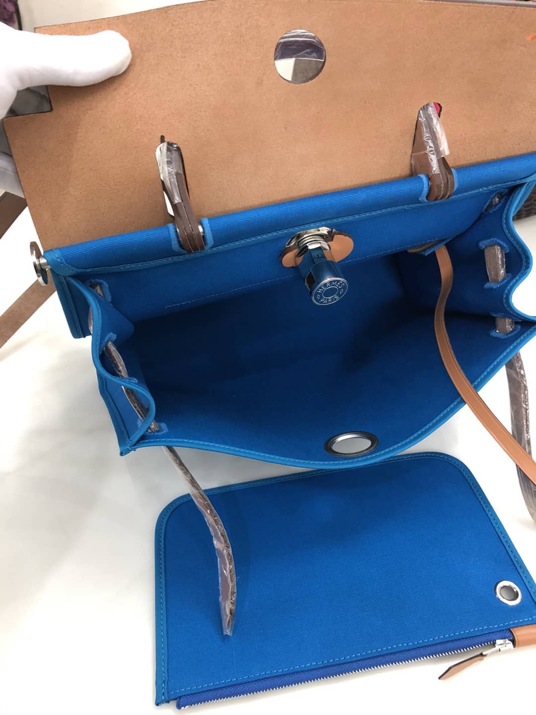 Hermes Bag Replica 31 Canvas Leather HerBag