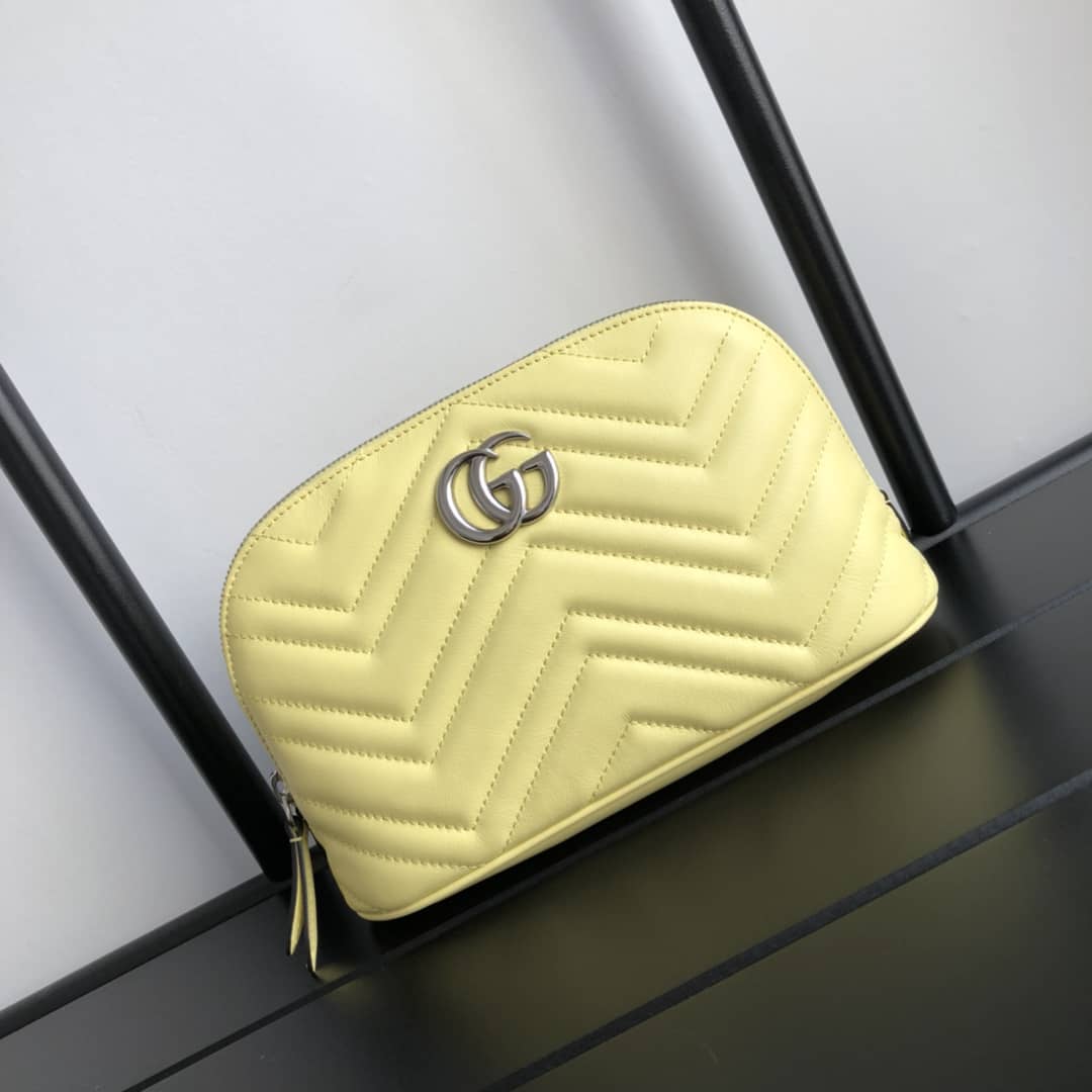 Gucci GG Marmont Quilted Vanity Bag Replica Yellow 625690