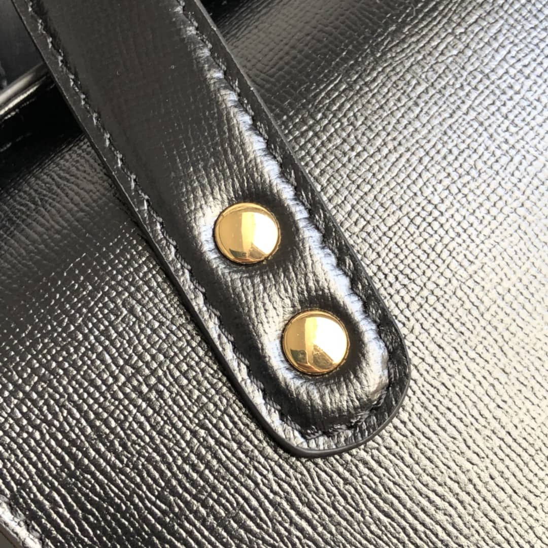 Gucci Horsebit Bag Dupe 1955 Small Top Handle Replica Bag Black 627323