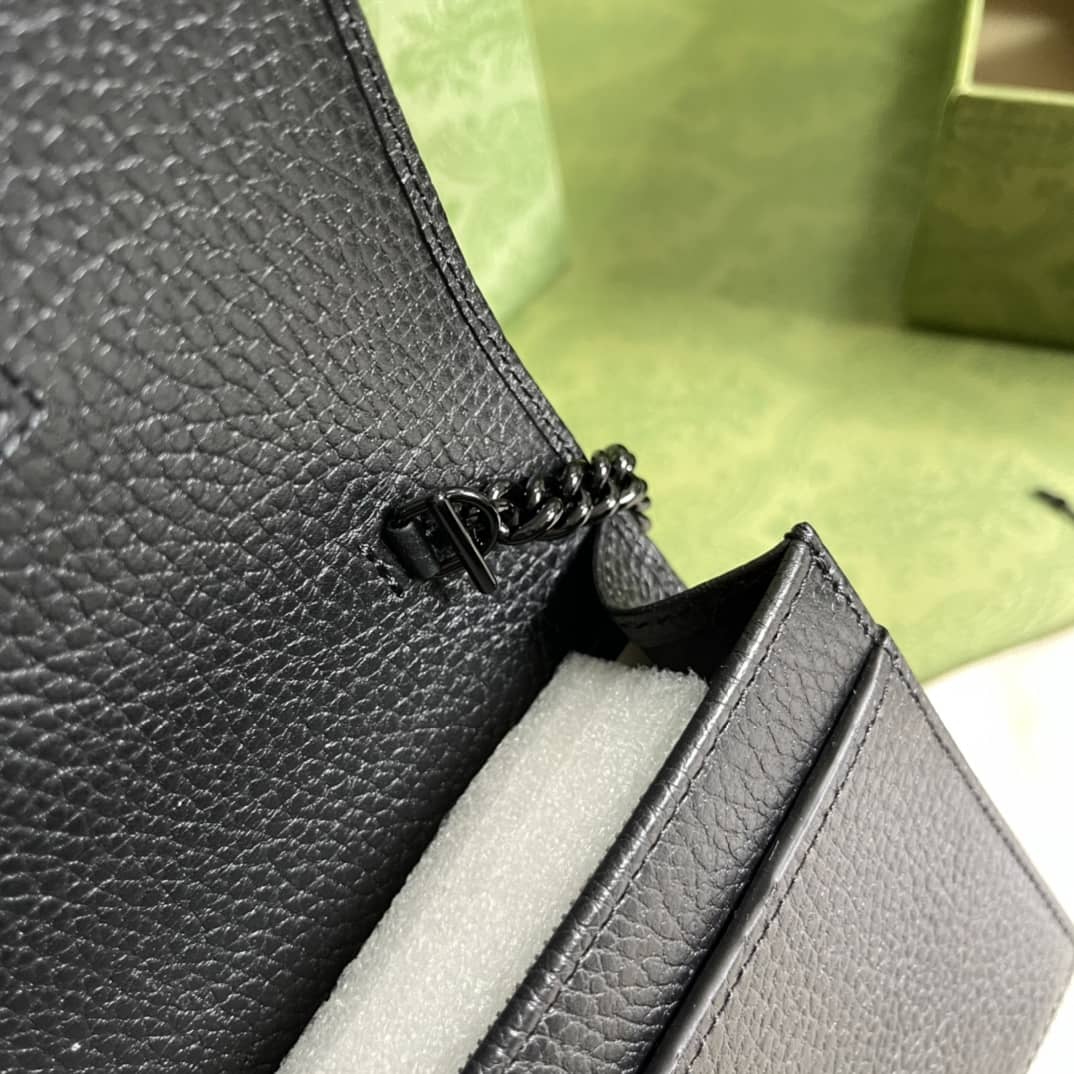 Gucci Marmont GG Leather Mini Chain Bag Replica 497985