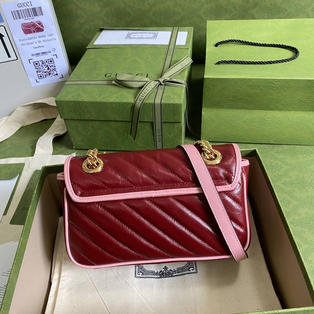 Gucci Marmont GG Matelasse Leather Mini Shoulder Bag Replica 446744