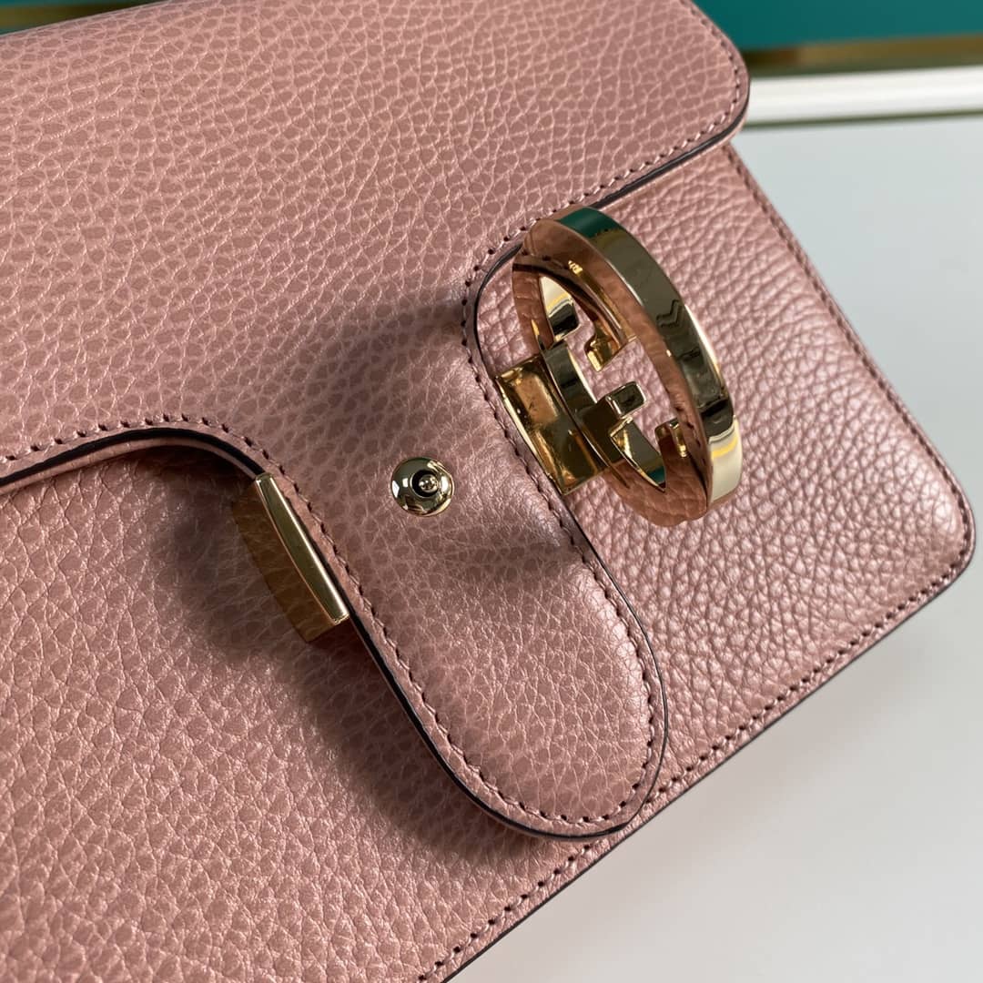 Gucci Interlocking Leather Chain Crossbody Bag Replica 510304