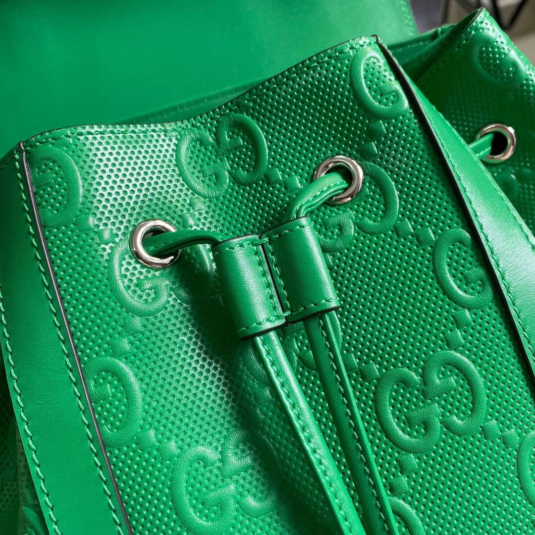 Gucci GG Embossed Leather Replica Backpack Green 625770