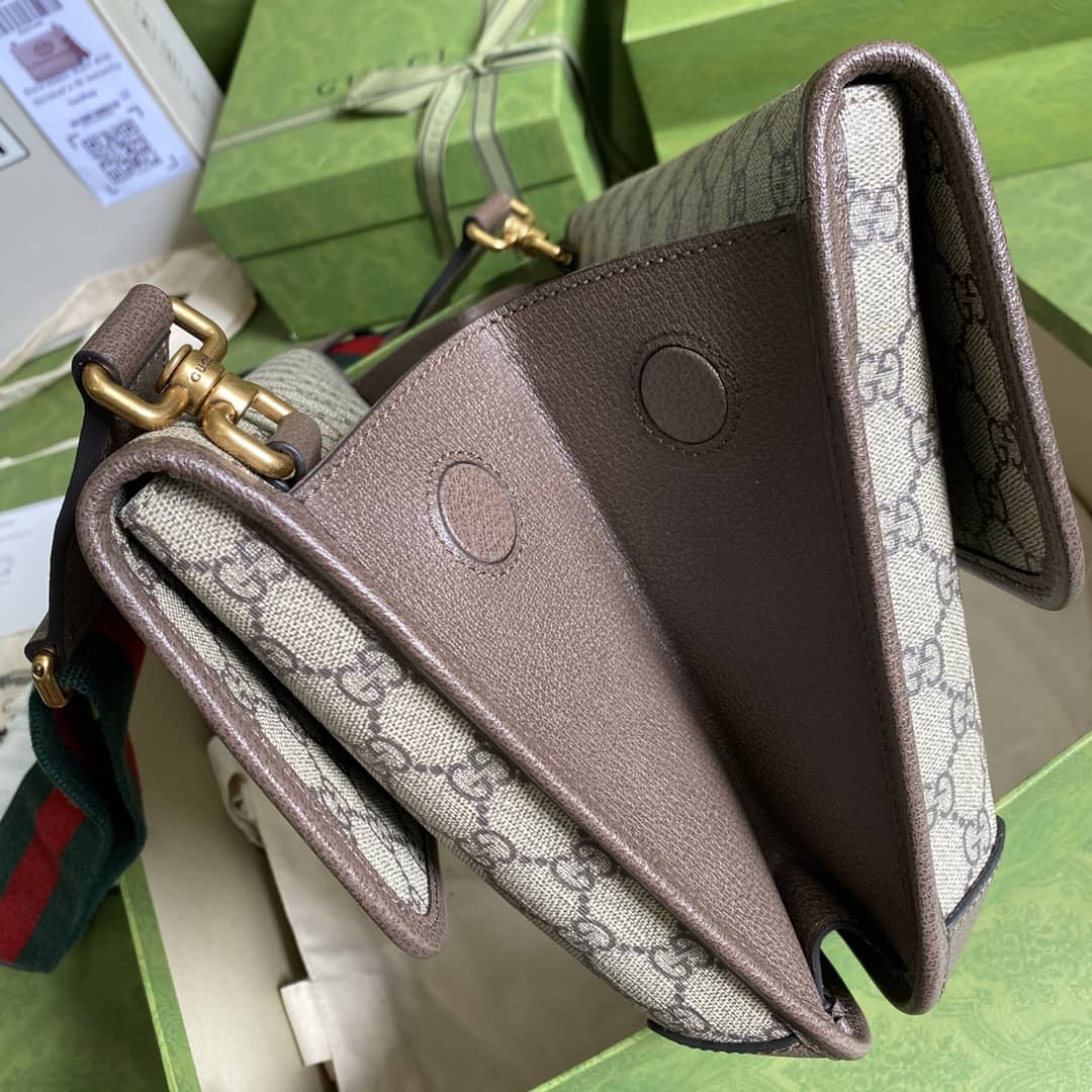 Gucci Supreme GG Cat Head Leather Messenger Bag Replica 495654