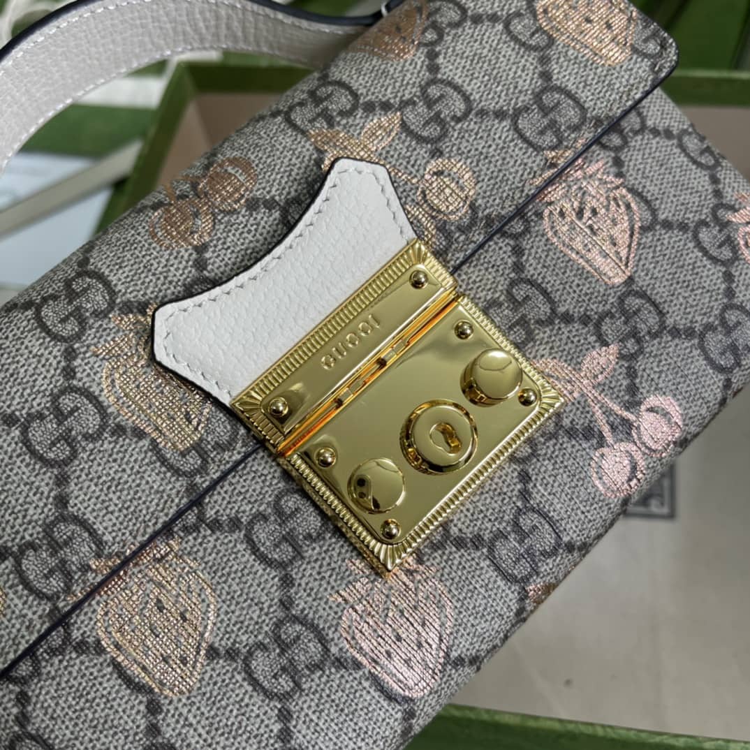 Gucci Padlock GG Supreme Canvas Top Handle Mini Bag Replica 652683