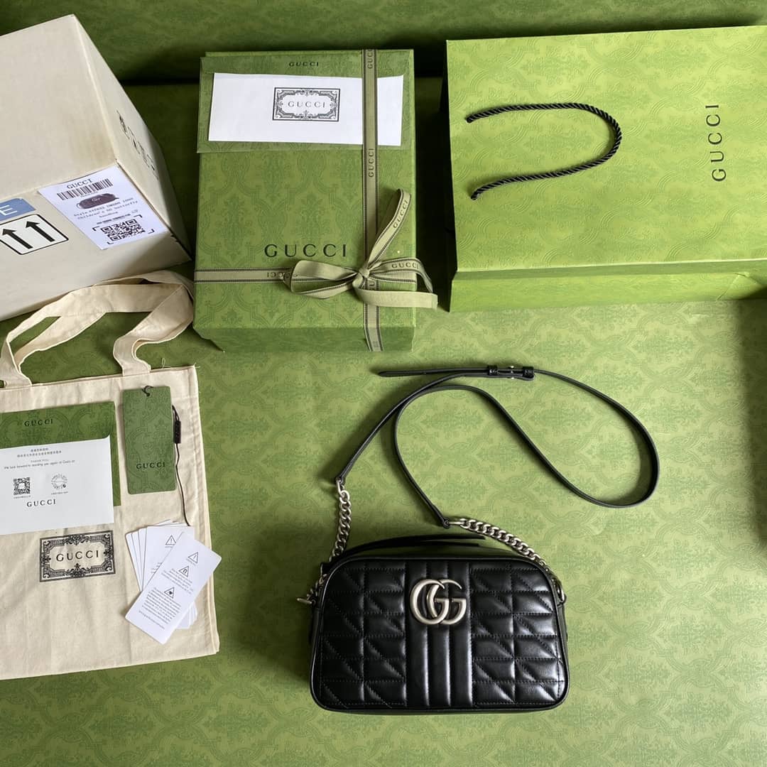 Gucci Marmont Dupe GG Small Matelassé Shoulder Bag Replica 447632