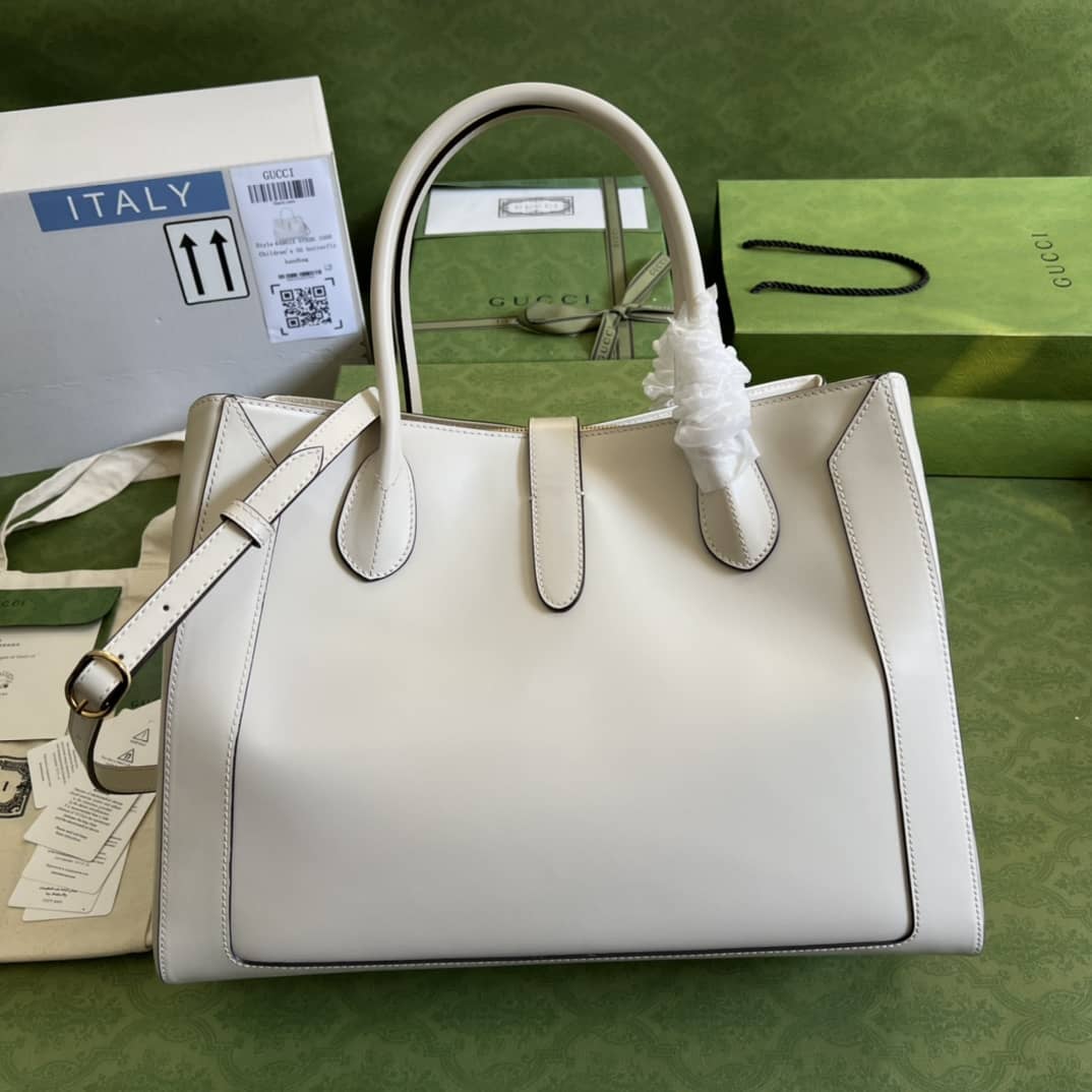 Gucci Jackie 1961 Large Tote Bag White 649015 Replica