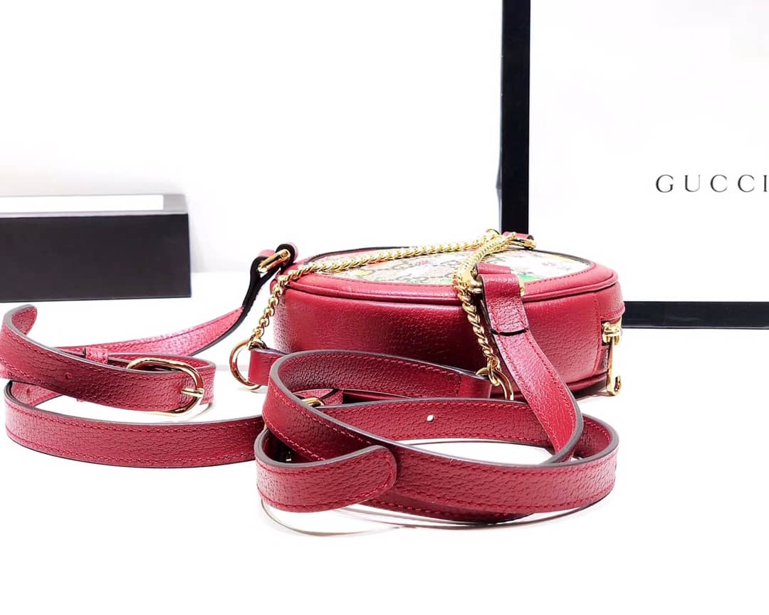 Gucci Ophidia GG Flora Mini Replica Backpack Red 598661