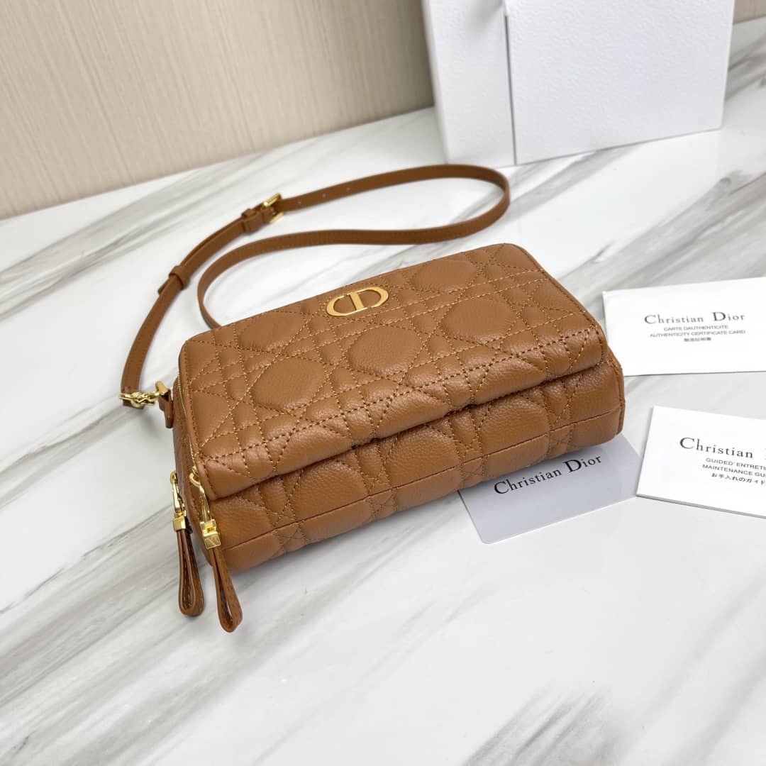 Christian Dior Caro Double Calfskin Pouch