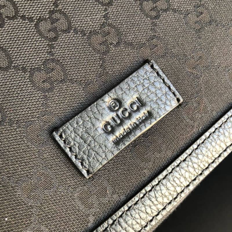 Gucci GG Guccissima Medium Canvas Crossbody Bag Replica Black 449172