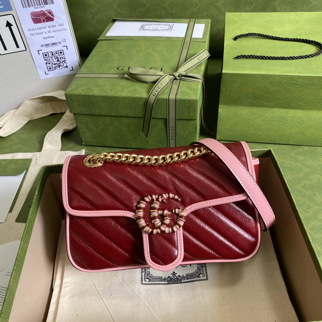 Gucci Marmont GG Matelasse Leather Mini Shoulder Bag Replica 446744