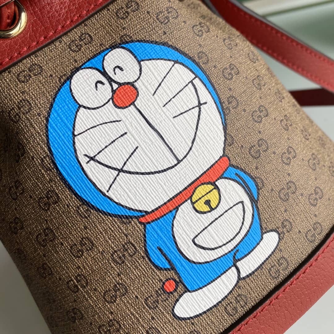 Gucci Doraemon X Gucci Mini Bucket Bag Replica 647801