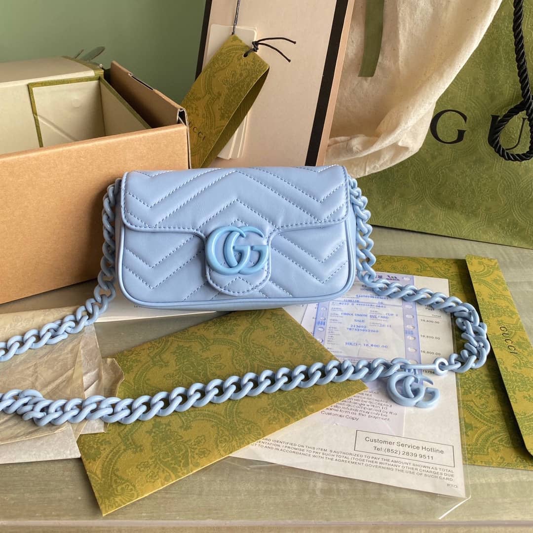 Gucci GG Marmont Quilting Super Mini 476433 Replica Crossbody Bag