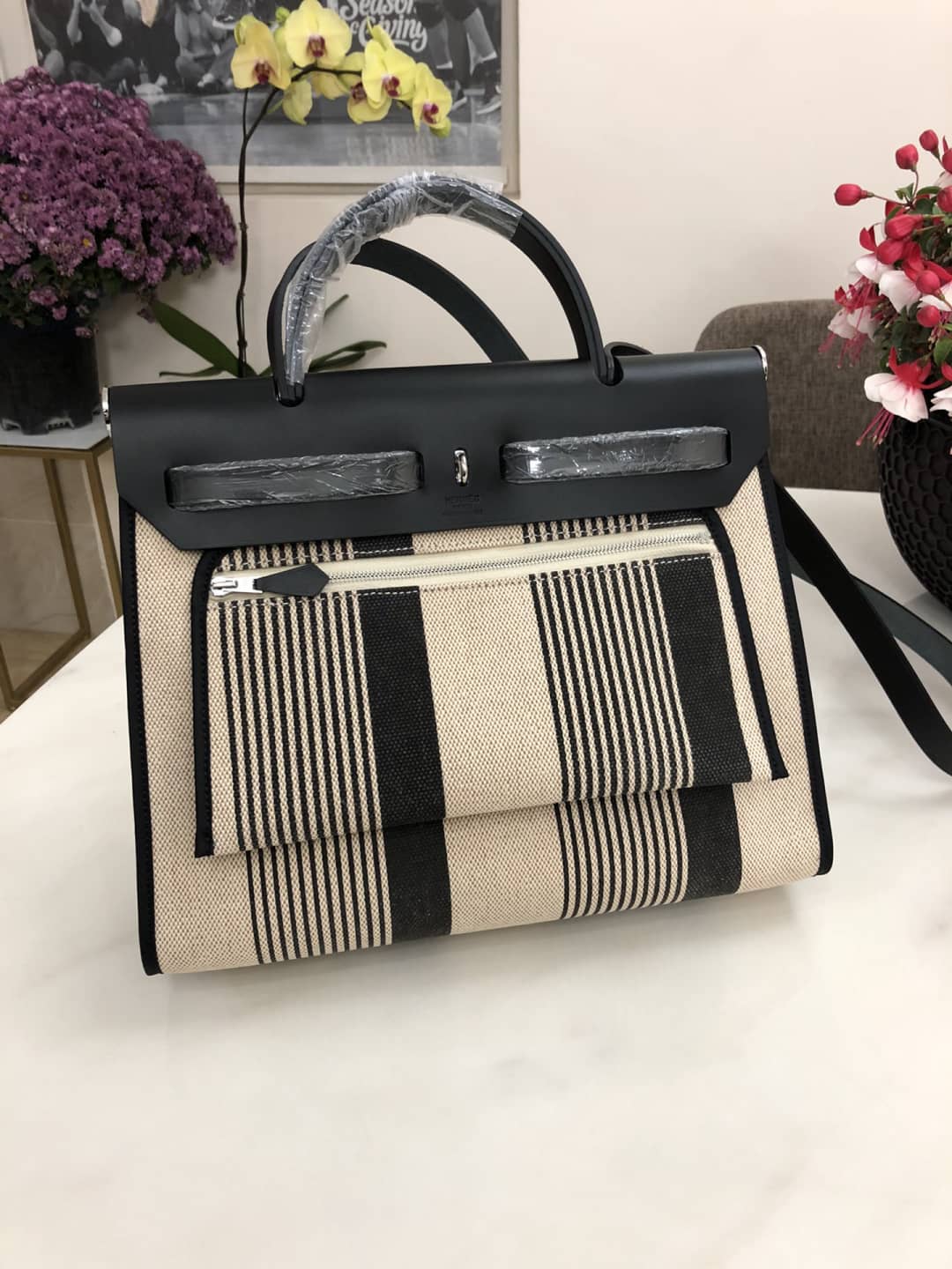 Replica Hermes Birkin Bag 31 Canvas Leather HerBag